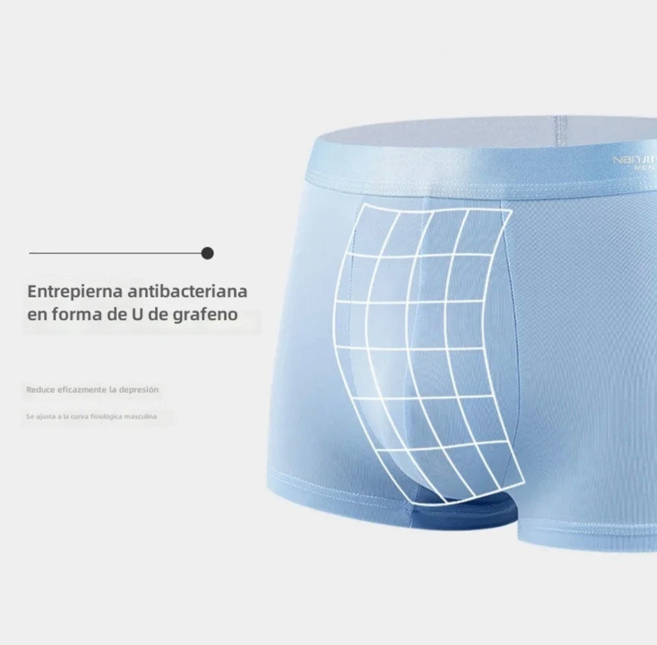 Elite Frescura Masculina: Bóxer de Seda de Hielo, Transpirable y Confortable, Finos en Lote de Piezas, Diseño Convexo en U .