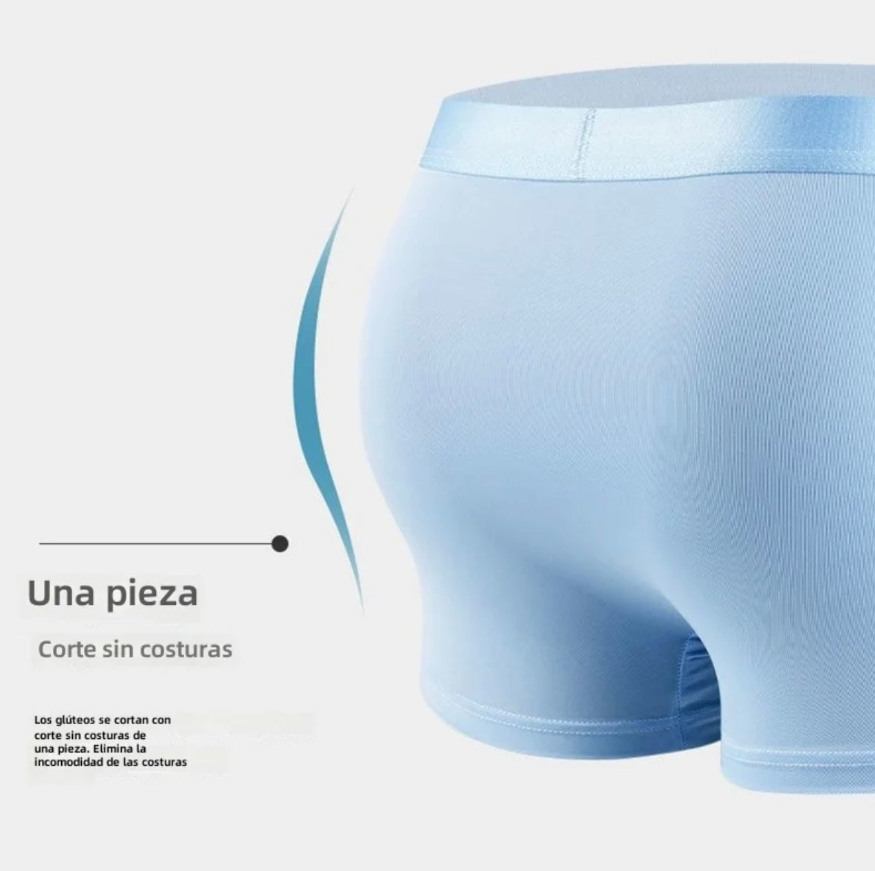 Elite Frescura Masculina: Bóxer de Seda de Hielo, Transpirable y Confortable, Finos en Lote de Piezas, Diseño Convexo en U .