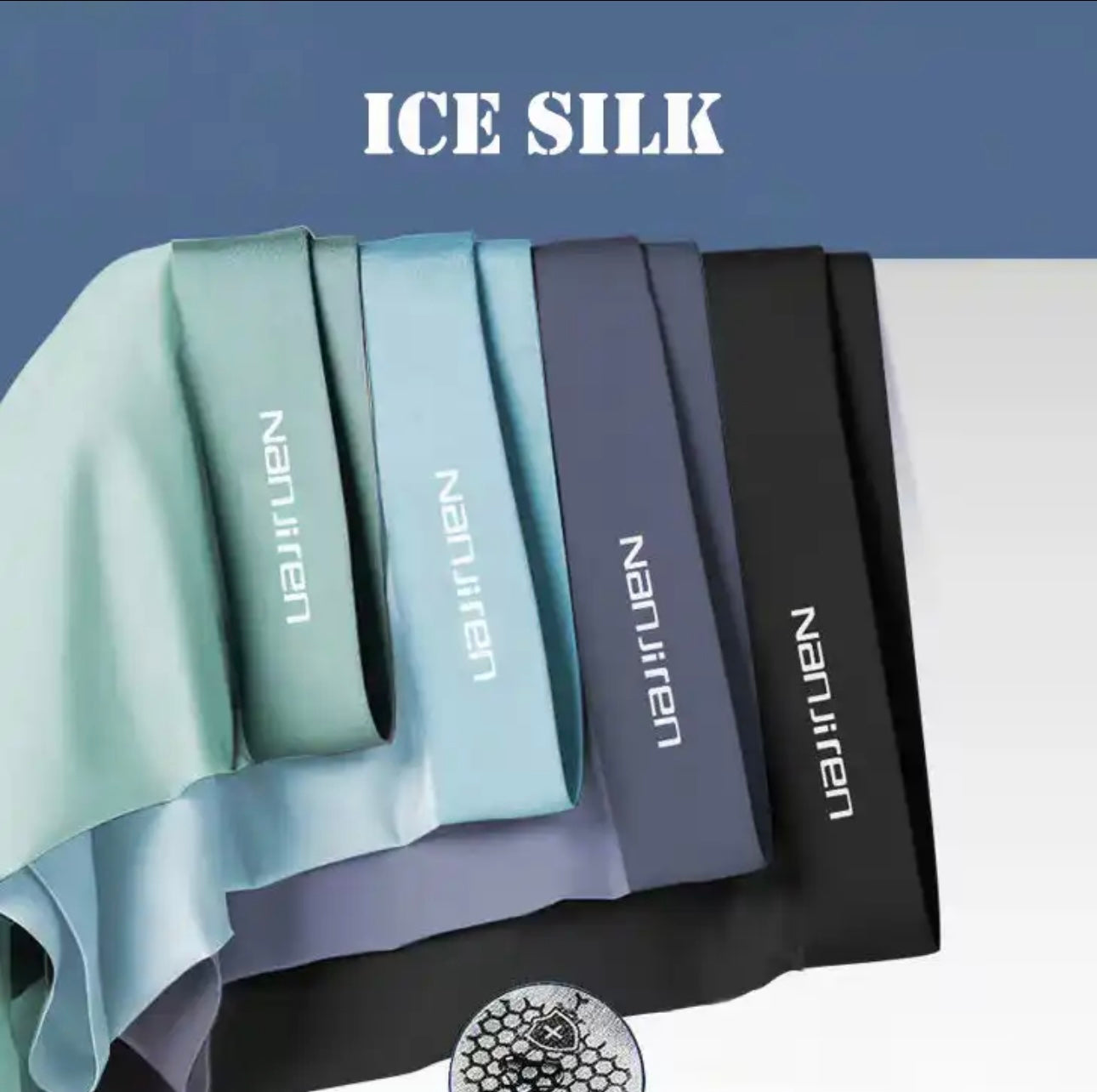Elite Frescura Masculina: Bóxer de Seda de Hielo, Transpirable y Confortable, Finos en Lote de Piezas, Diseño Convexo en U .