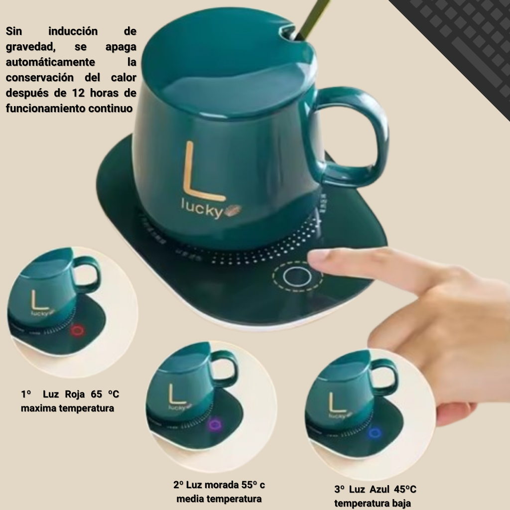 Taza LUCKY de Café Inteligente con Control de Temperatura: Ideal para Oficina y Casa