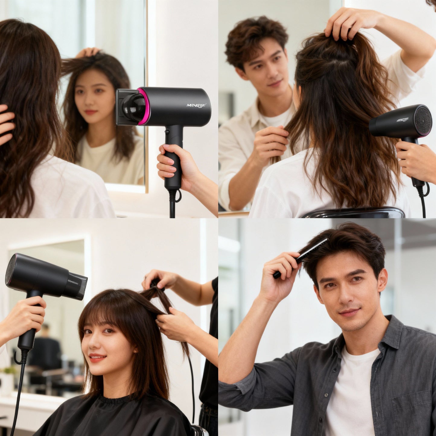 Secador de Pelo Plegable Multivoltaje 1800W | Portátil, Viaje, Hotel, Hogar | Frío y Calor | Protege Cabello