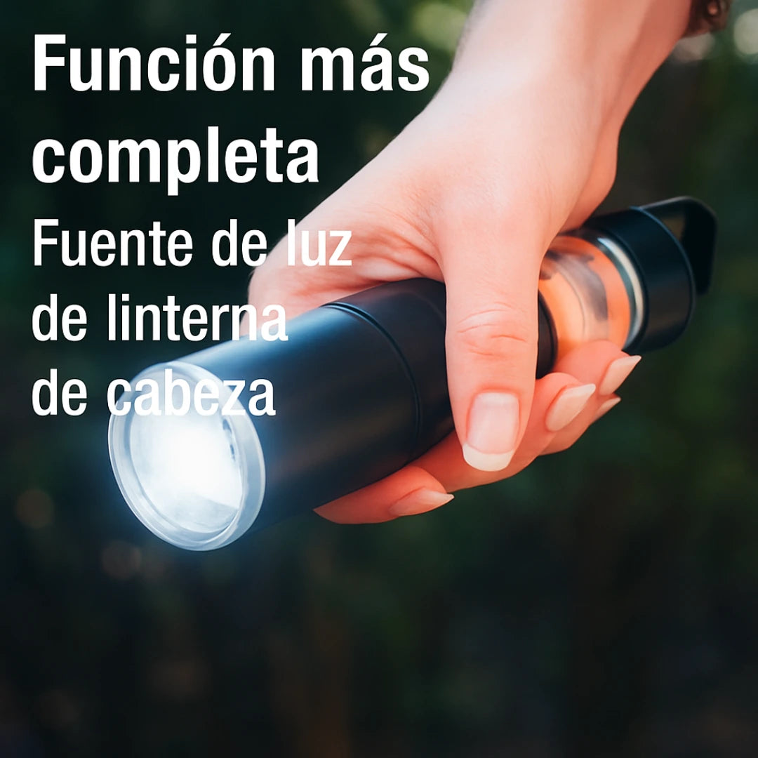 Linterna de Antorcha LED Alta Potencia Recargable USB – 3 Modos, 150 Lúmenes, 120M Alcance, Outdoor Camping Multifunción, Larga Autonomía, Luz Blanca Láser 🔦✨ Camping, Senderismo, Seguridad 🚨✨