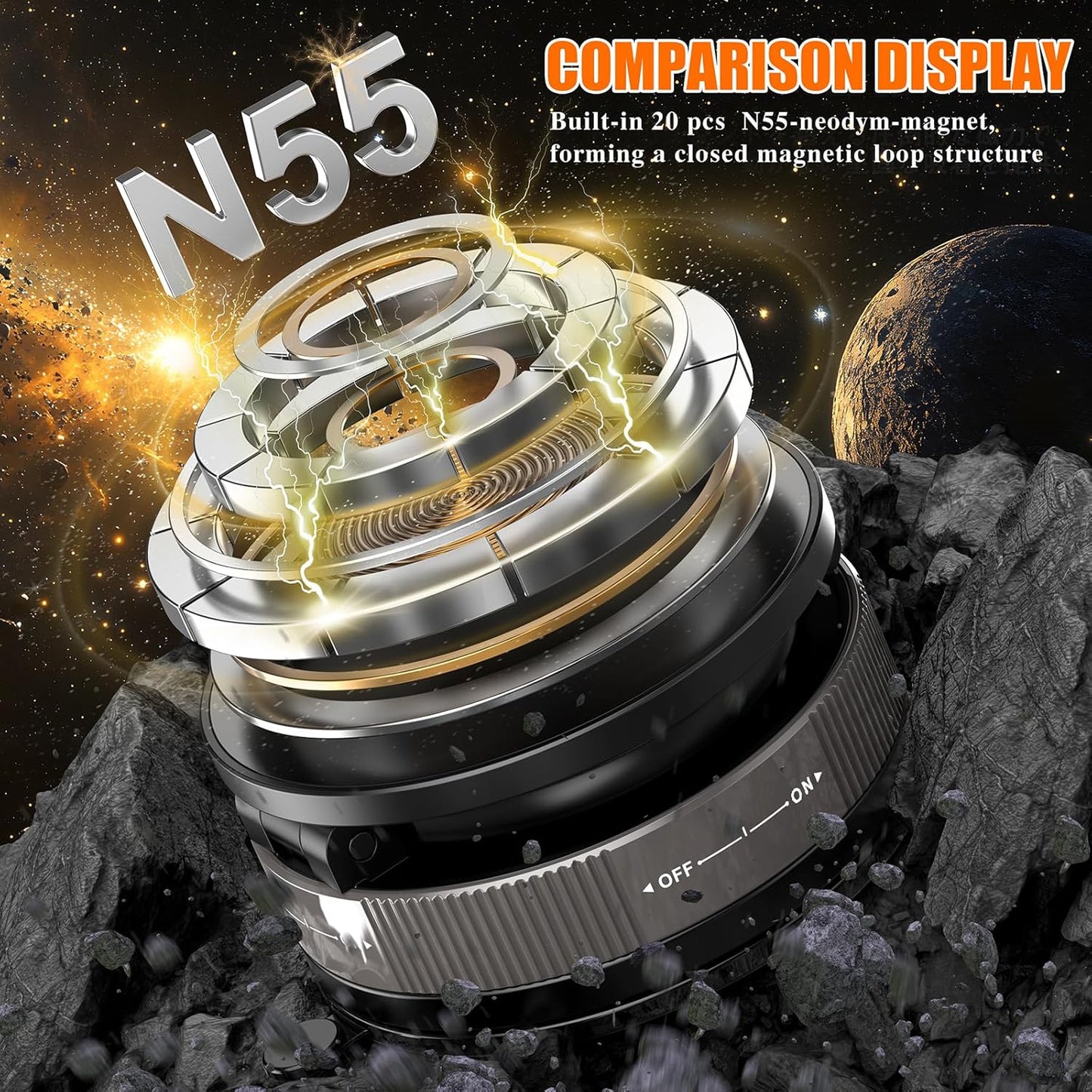 Soporte Magnético para Móvil Coche Compatible MagSafe, Negro – Rotación 360°, Ventosa Potente, Fijación Segura, Universal para iPhone y Android