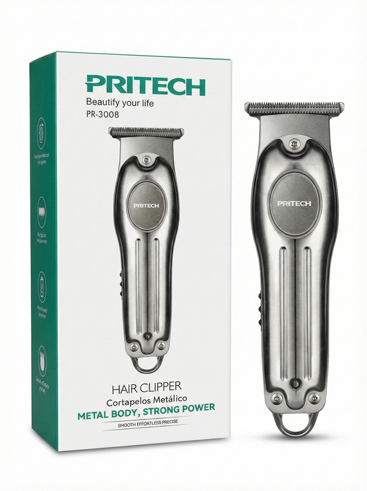 ✂ Cortapelos Profesional MINI PRITECH PR-3008 ⚡ Compacta, Metálica y Precisa – Potencia Máxima en el Tamaño de tu Mano 🖐