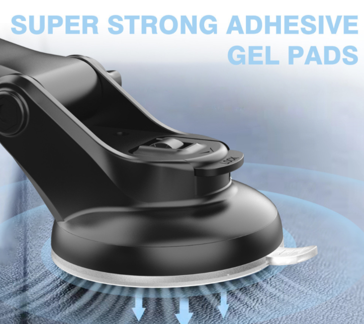 Soporte Universal 2 en 1 para Móvil – Montaje en Salpicadero y Ventilación de Coche, Rotación 360°, Compatible con Teléfonos de 4-8”, Operación con una Mano, Negro