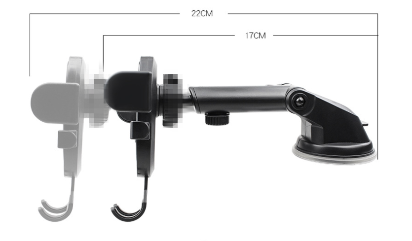 Soporte Universal 2 en 1 para Móvil – Montaje en Salpicadero y Ventilación de Coche, Rotación 360°, Compatible con Teléfonos de 4-8”, Operación con una Mano, Negro