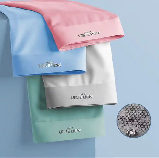 Elite Frescura Masculina: Bóxer de Seda de Hielo, Transpirable y Confortable,  Finos en Lote de Piezas, Diseño Convexo en U .