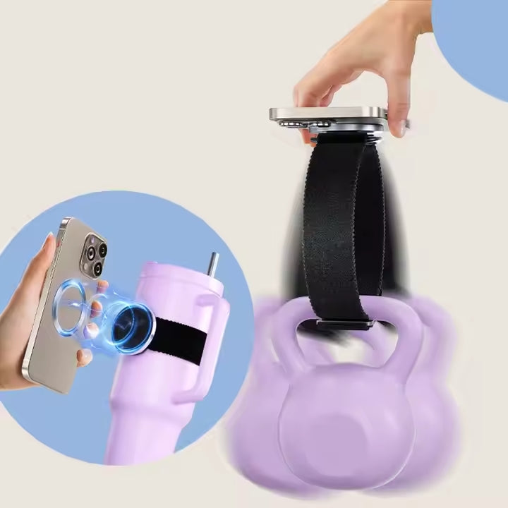 Vaso Termo Acero Inoxidable 1L con soporte para móvil - Ideal para Camping, Viajes y Oficina