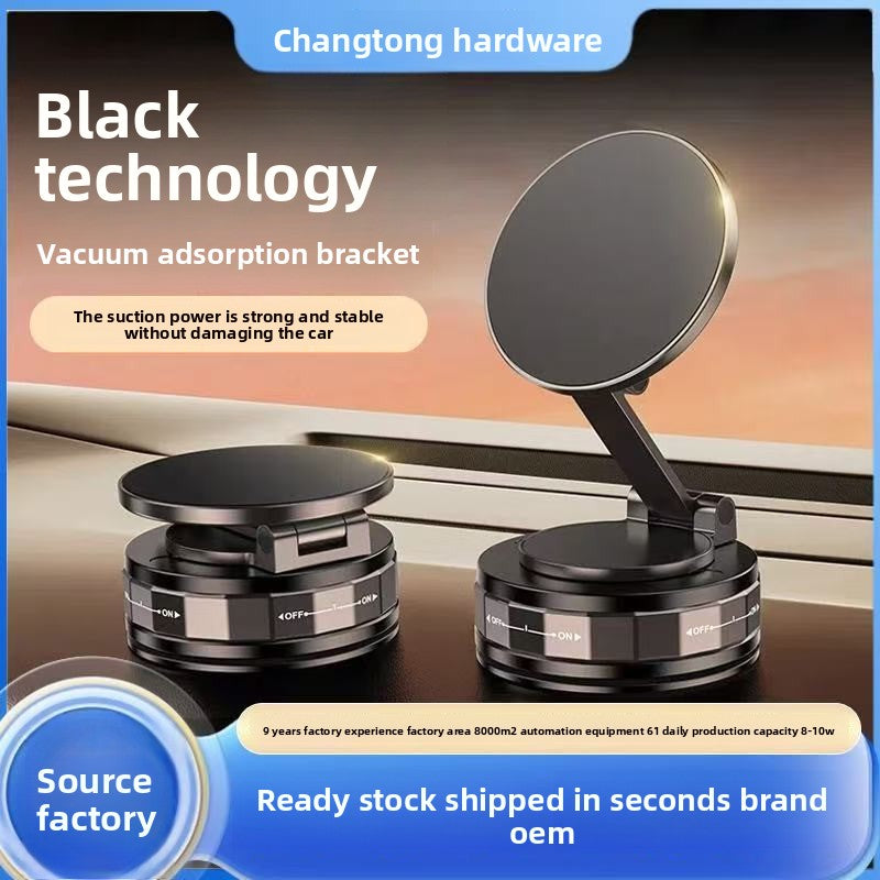 Soporte Magnético para Móvil Coche Compatible MagSafe, Negro – Rotación 360°, Ventosa Potente, Fijación Segura, Universal para iPhone y Android